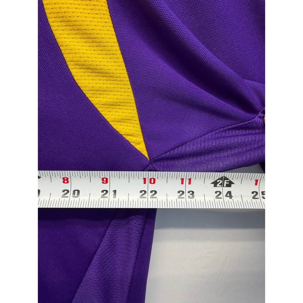 NFL Mens Minnesota Vikings Collared Purple Short Sleeve Activewear Shirt - Picture 5 of 9